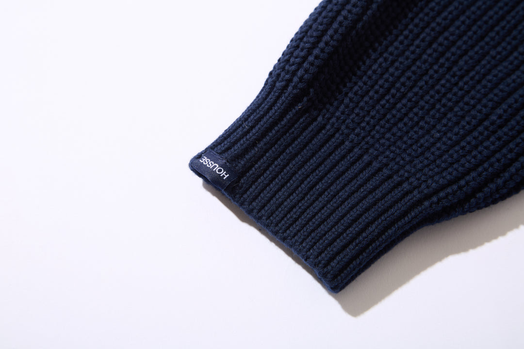 Rib-Stitch Cotton Sweater